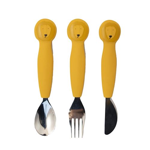 Non Communiqué Multicolore Couverts 3 Pièces En Silicone - Mr. Lion