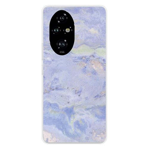 Coque en silicone imprimée compatible Huawei Honor 200 Pro 5G Marbre Bleu