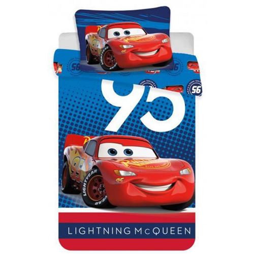 Cars Mc Queen - Parure de lit bébé coton Disney - Housse de couette 100x140 cm Taie