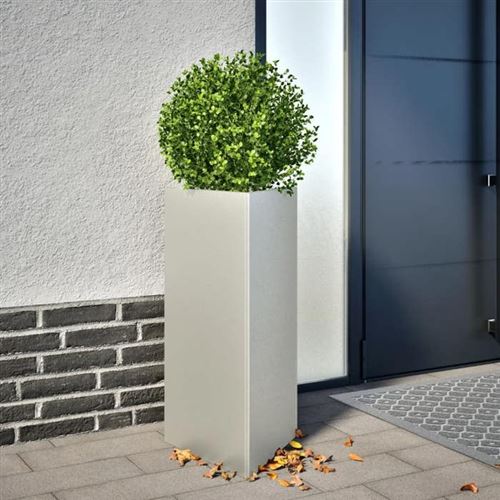 vidaXL - Jardinière triangulaire - Blanc - 40x34,5x70 cm - Image 2