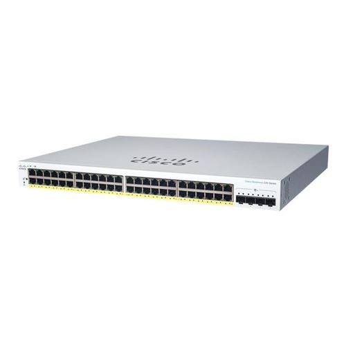 Cisco Business 220 Series CBS220-48T-4X - Commutateur - intelligent - 48 x 10/100/1000 + 4 x SFP+ 10 Go (liaison montante) - Montable sur rack