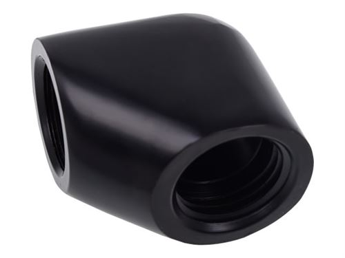 Alphacool Eiszapfen L-connector G1/4 inner thread to G1/4 inner thread - Adaptateur de raccordement du système de refroidissement par liquide - noir profond, mat noir