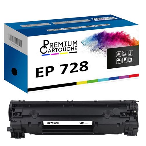 PREMIUM CARTOUCHE - x1 Toner - EP728 3500B002 (CE278) (Noir) - Compatible pour Canon Fax L 150 Canon Fax L 170 Canon i-SENSYS Fax L