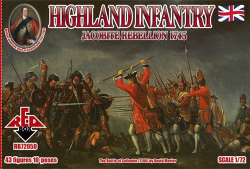 Highland Infantry 1745,jacobite Rebell. - 1:72e - Red Box
