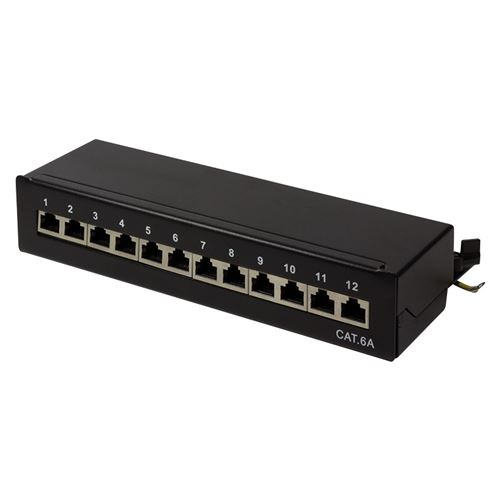 LogiLink panneau de brassage Patch Panel cat. 6A, 12-Ports,