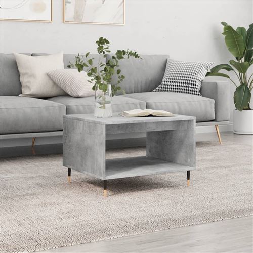 VIDAXL - Table d'appoint - Moderne - Gris - Bois d'ingénierie - Image 2