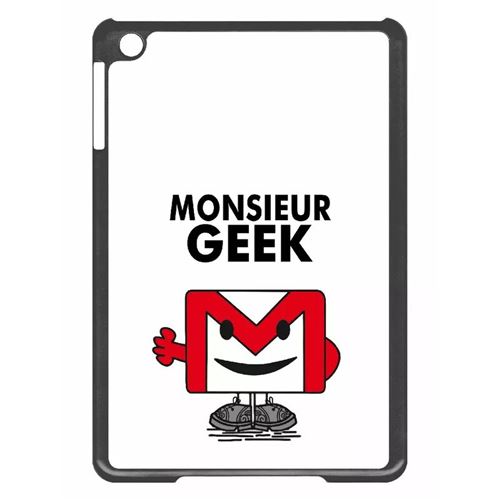 Coque tablette My-Kase pour iPad mini 2 - monsieur geek blanc gmail - Plastique Noir