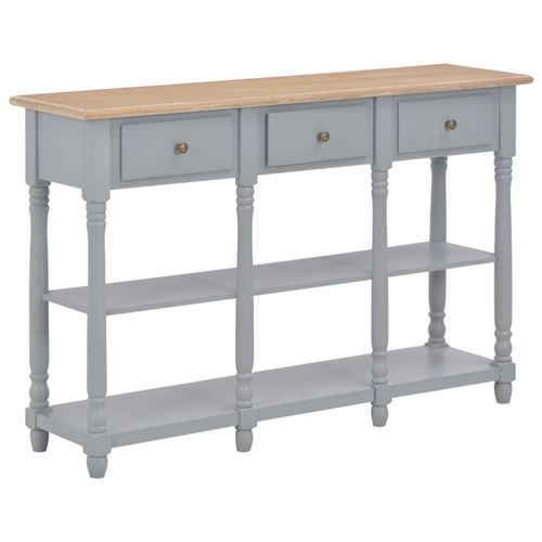 vidaXL Table console Gris 120x30x76 cm MDF