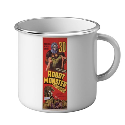 Fabulous Mug en métal émaille Robot Monster Cinéma Vintage