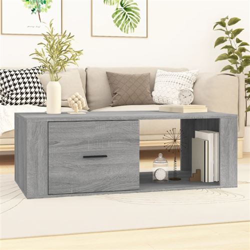 Non Communiqué Gris Table Basse Sonoma 100X50,5X35 Cm Bois D Ingénierie