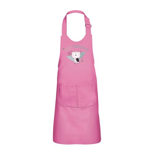 Fabulous Tablier Cuisine Enfant 2 Poches Rose Trop Chouette - Haut de gamme