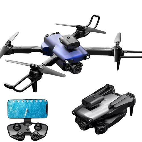 SZSMART Mini Drone avec caméra 4K HD 360° pour éviter les obstacles (Autonomie : 15 min - Bleu)