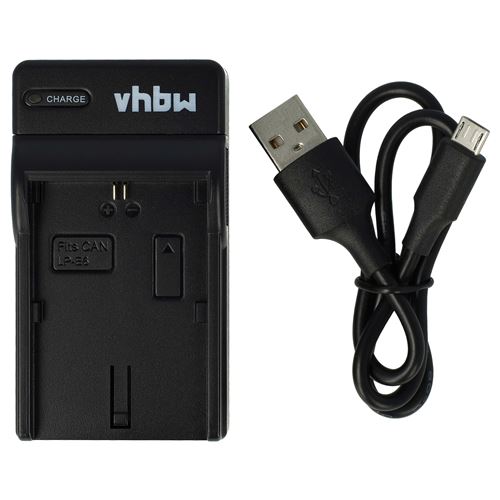 Vhbw Chargeur USB compatible avec Canon EOS 60D, 60Da, 6D, 6D Mark II, 70D, 7D, 7D Mark II caméra, action-cam - Chargeur, témoin de charge