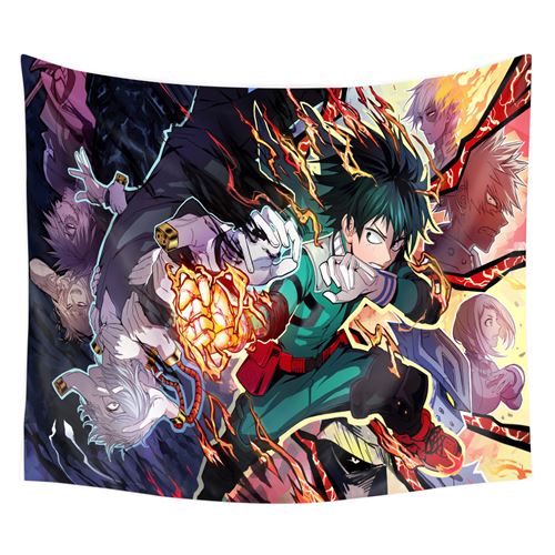 Tapisserie murale en polyester My Hero Academia décorations pour la maison – 230*150cm (#A1903)