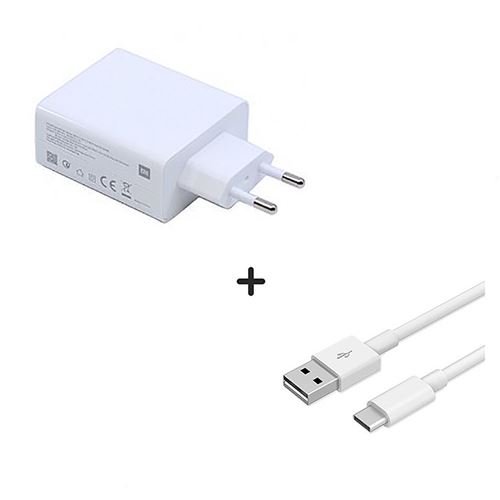 Chargeur secteur USB 33W Charge Ultra-Rapide, Original Xiaomi MDY-11-EZ -  Blanc - Français