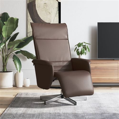 Non Communiqué Marron Vidaxl Fauteuil Inclinable Avec Repose-Pieds Similicuir