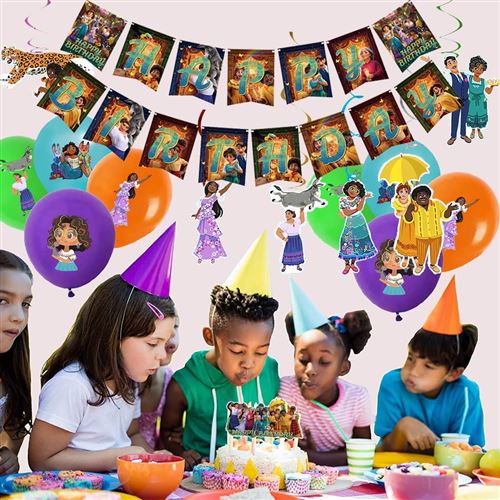 Décoration de Fête d'anniversaire 26 Pièces, Soirée à Thème, Ballons d' anniversaire, Décoration Gâteau, Bannière Joyeux Anniversaire, Cupcake  Topper, Fournitures de Fête d'enfants : : Cuisine et Maison