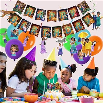 Sursurprise-Décoration de fête d'anniversaire à thème, ballons, bannière joyeux  anniversaire, décoration de gâteau, fournitures