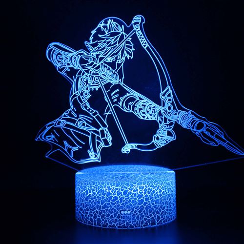 Lampe 3D Tactile Veilleuses Enfant MY1306 The Legend of Zelda 16 Couleurs avec Telecommande