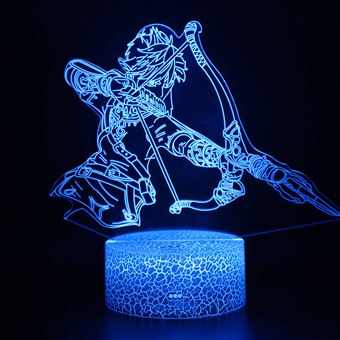 10€02 sur Legend of Zelda Veilleuse 3D Lampe de chevet, Chargement USB  FONGWAN décoration de chambre - Veilleuses - Achat & prix