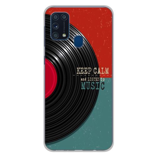 Coque en silicone imprimée compatible Samsung Galaxy M31 Keep calm