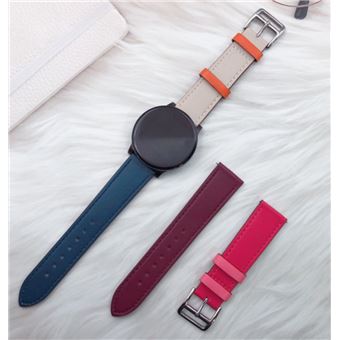 Strap it Bracelet cuir compatible pour Oneplus Watch rose vif