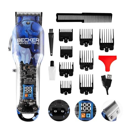 Tondeuse Sans Fil Bleue Pour Cheveux Et Barbe Blue Motion De Becker