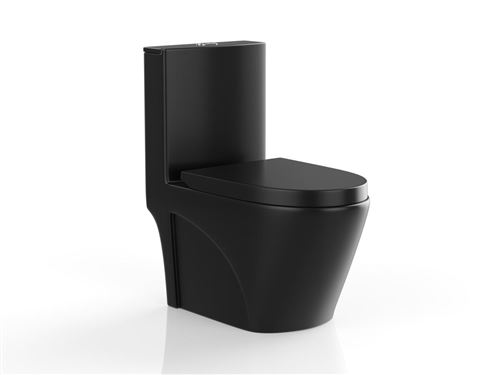 WC à poser noir mat en céramique - NAGILAM