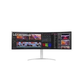 LG 49WQ95X-W - Écran LED - incurvé - 49" - 5120 x 1440 UltraWide Dual QHD @ 144 Hz - Nano IPS - 400 cd/m² - 1000:1 - DisplayHDR 400 - 5 ms - 2xHDMI, DisplayPort, USB-C - haut-parleurs