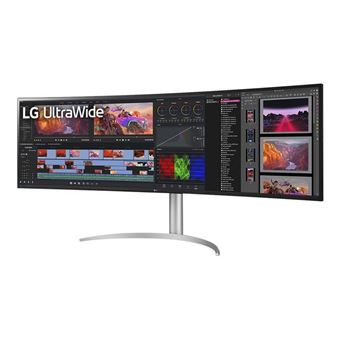 LG 49WQ95X-W - Écran LED - incurvé - 49" - 5120 x 1440 UltraWide Dual QHD @ 144 Hz - Nano IPS - 400 cd/m² - 1000:1 - DisplayHDR 400 - 5 ms - 2xHDMI, DisplayPort, USB-C - haut-parleurs