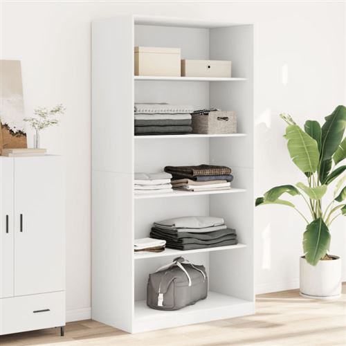 Garde robe Blanc 100x50x200 cm Bois d ingénierie