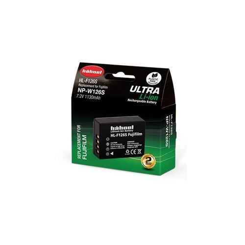 Hähnel Fototechnik HL-F126S, 2er Batterie pour appareil photo Remplace laccu dorigine NP-W126 7.2 V 1130 mAh