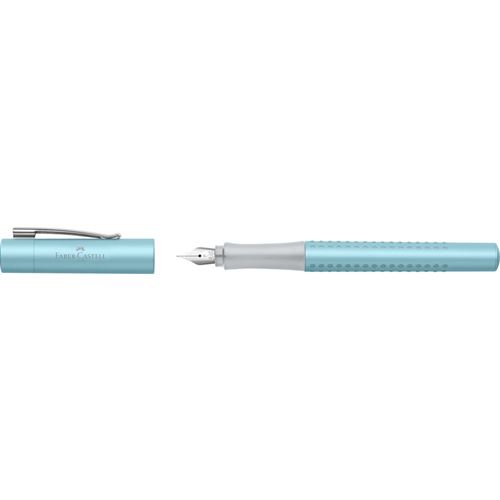 FABER-CASTELL Stylo-plume GRIP Pearl Edition, F, turquoise