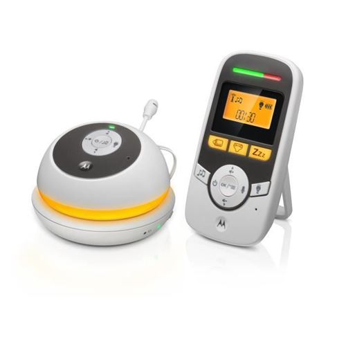 Motorola MBP 169 Babyphone Audio portable avec ecran 1.5 et minuterie de soins bebe Blanc