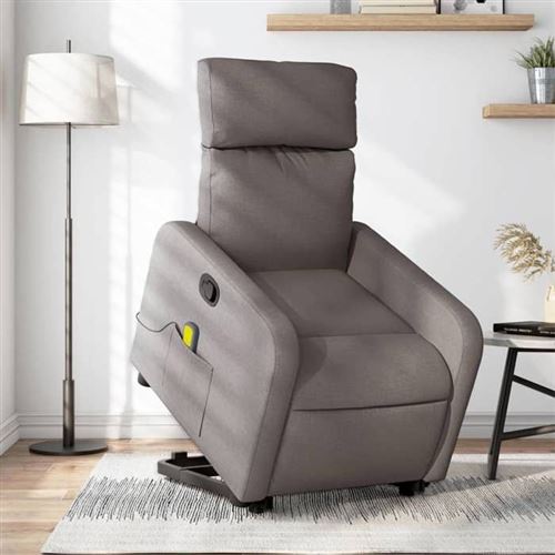 Non Communiqué Gris Vidaxl Fauteuil De Massage, Relaxation Tissu Taupe