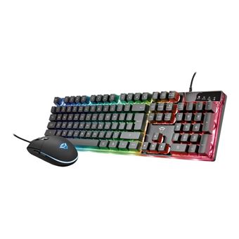 Trust GXT 838 Azor Gaming Combo - Ensemble clavier et souris - rétro-éclairé - USB - Français