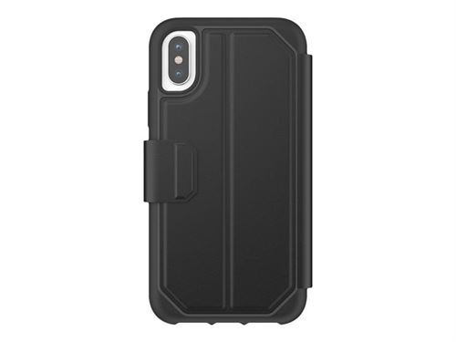 Griffin Survivor Strong - Flip cover voor mobiele telefoon - polycarbonaat - zwart, donkergrijs - voor Apple iPhone X, XS
