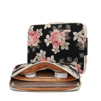 Housse Pour Ordinateur Portable Motif Champignons Vintage - Tissu Oxford, Rembourrée, Tailles 10" à 17"