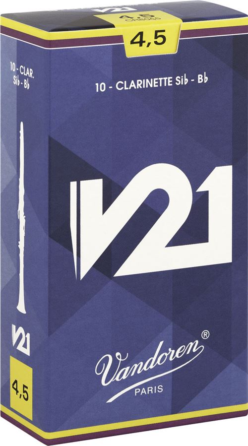 Vandoren V21 anches pour clarinette Sib (BB) 4,5, 10 pcs