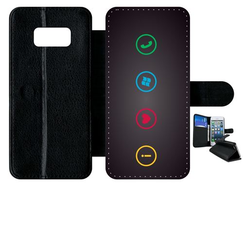 Etui À Rabat Samsung Galaxy S8 Rebus I Love Windows And Phone