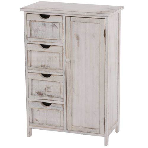 Générique Blanc Commode / Armoire, 82X55x30cm, Shabby Chic, Vintage - Image 1