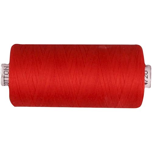 Creotime fil à coudre en coton rouge 1000 mètres