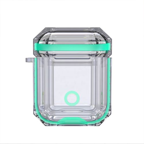 Coque en TPU bicolore avec chargement de sangle vert pour votre Apple AirPods (2019)/(2016)