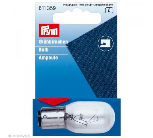 Ampoule à baionnette B15 15W pour machine à coudre
