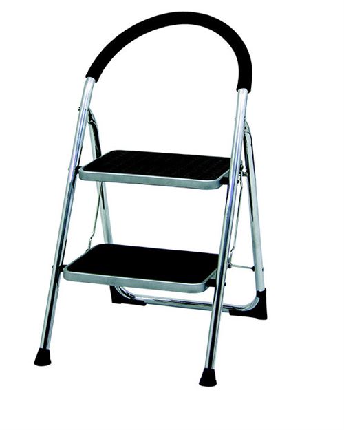 Marchepied Double Fonction Chrome 2 Marches - Hauteur De Travail 2,50m