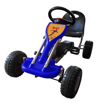 vidaXL Kart à Pédales Bleu Jardin Karting Voiture Auto Véhicule Jouet d'Enfant - 1