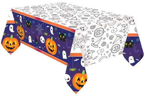 Amscan nappe Halloween junior 2 mètres papier violet/blanc