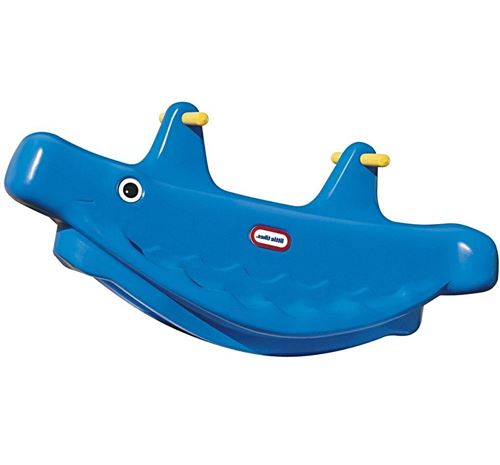 Siège fauteuil chaise à bascule enfant jouet triple plastique bleu