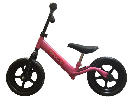 Pexkids Kinder Scooter Loopfiets Draisienne à 2 Roues 12 pouces Fille Rose