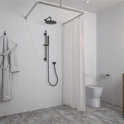 Rideau de douche à rouleau, rideau de salle de bain étanche, store de douche,  salle de bain complète, 180x180 - AliExpress